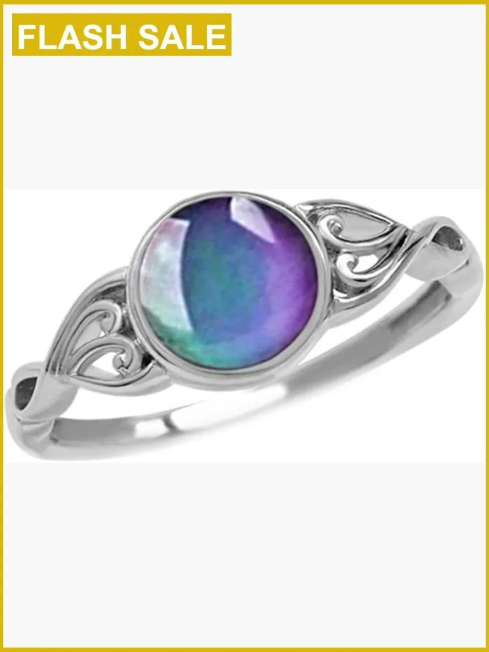 Vintage Sterling Silver Ring - Color Changing Mood Stone